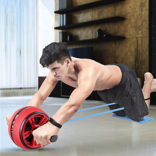 Silent TPR Abdominal Wheel Roller Trainer Fitness Equipment Gym Home Exercise Body Building Ab roller Belly Core Trainer